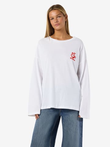 Noisy may Longsleeve "Noisy may" wit/rood