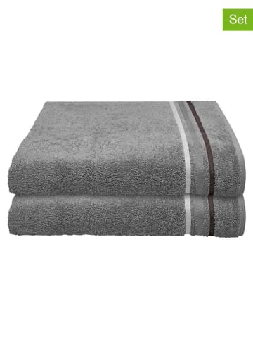 Schiesser 2er-Set: Duschtücher ''Skyline'' in Anthrazit