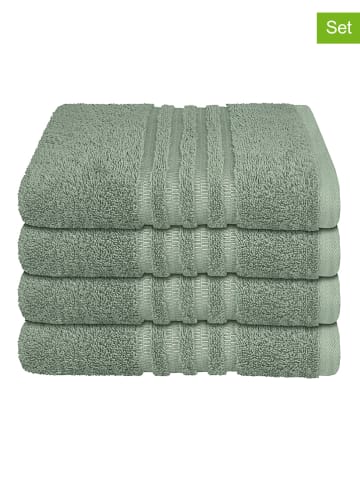 Schiesser Ręczniki (4 szt.) "Milano" w kolorze jasnozielonym do rąk