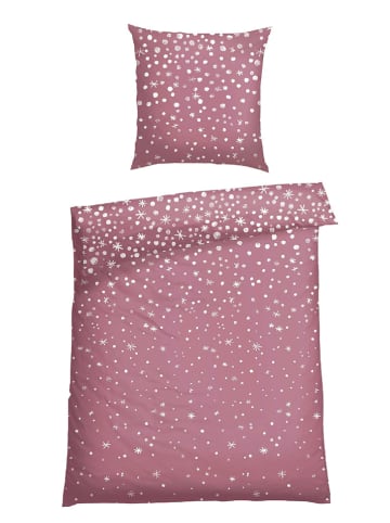 Schiesser Feinbiber-Bettwäsche-Set "Runa" in Rosa