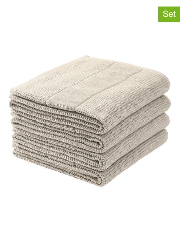 Schiesser 4er-Set: Handtücher "Turin" in Beige