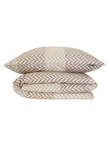 Schiesser Komplet pościeli renforcé "Maribel" w kolorze szarobrązowym