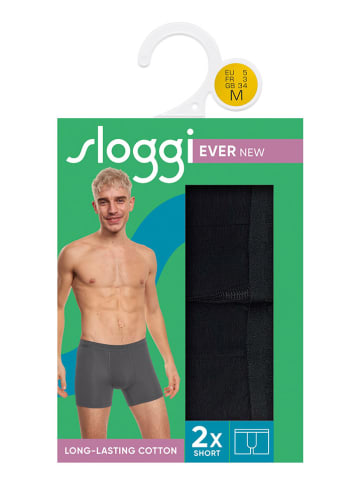 Sloggi 2er-Set: Boxershorts "Ever" in Schwarz