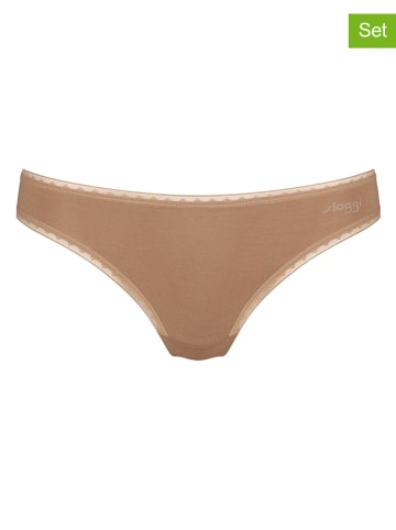 Sloggi 2-delige set: slips lichtbruin