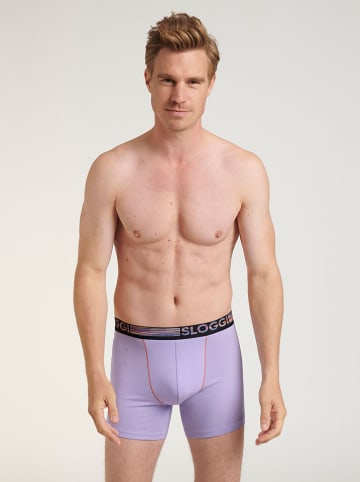 Sloggi 2-delige set: boxershorts paars/kaki