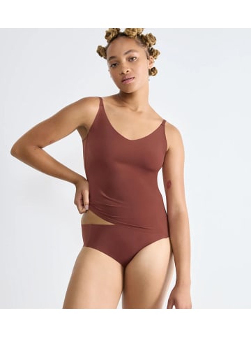 Sloggi Podkoszulek "Zero Feel" w kolorze ciemnobrązowym