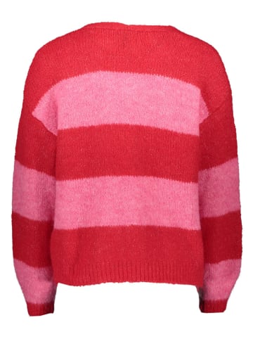 Pieces Cardigan in Rot/ Rosa