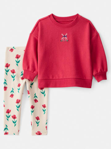 carter's 2-delige outfit rood/beige