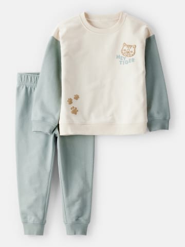 carter's 2-delige outfit crème/groen