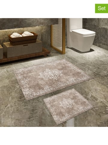 Elizabed 2er-Set: Badvorleger in Beige