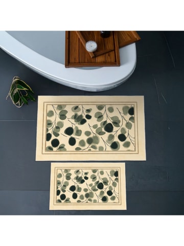 Elizabed Dywaniki łazienkowe (2 szt.) w kolorze beżowo-zielonym