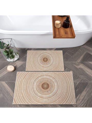 Elizabed Dywaniki łazienkowe (2 szt.) w kolorze beżowym