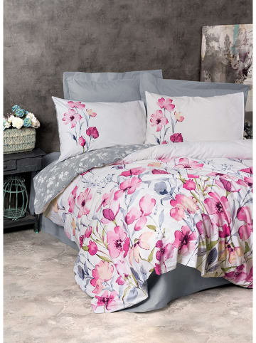 Elizabed Renforcé beddengoedset wit/roze