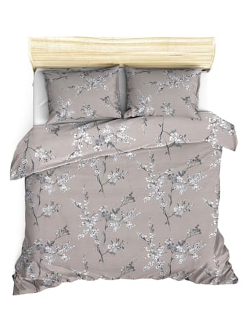 Elizabed Renforcé-Bettwäsche-Set in Hellbraun