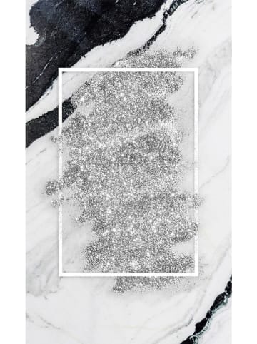 Elizabed Dywaniki łazienkowe (2 szt.) w kolorze srebrno-czarno-białym