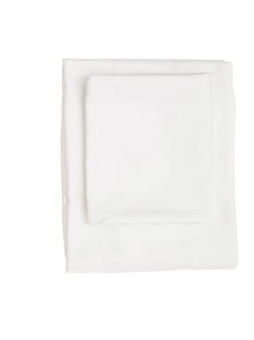 Elizabed Satin-Spannbettlaken in Weiß