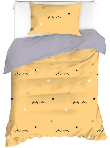 Elizabed Beddengoedset geel/lichtgrijs