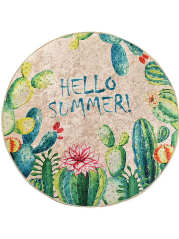 Elizabed Badmat lichtroze/groen