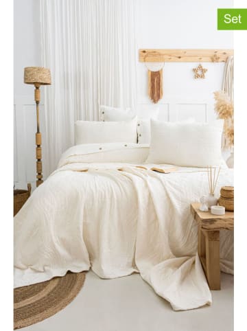 Elizabed 3-delige bedspreiset crème