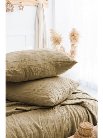 Elizabed 3-delige bedspreiset lichtbruin