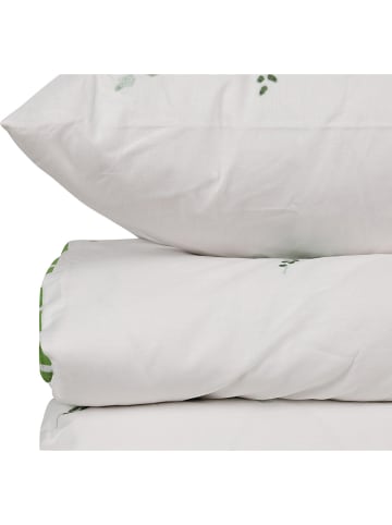 Elizabed Komplet pościeli renforcé w kolorze biało-zielonym