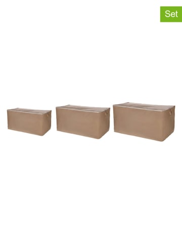 Elizabed 3er-Set: Aufbewahrungsboxen in Hellbraun