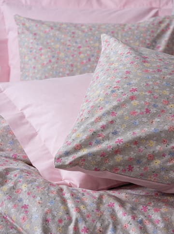 Elizabed Komplet pościeli renforcé w kolorze szaro-jasnoróżowym