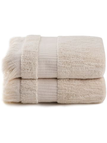 Elizabed 2er-Set: Handtücher in Creme