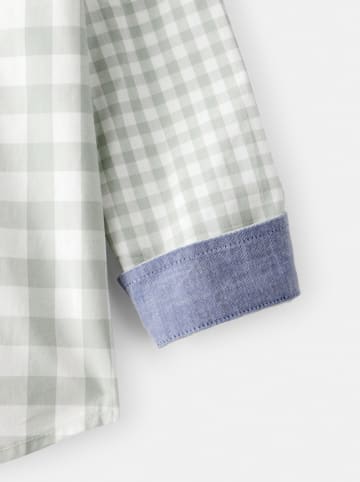 OshKosh Blouse kaki/wit