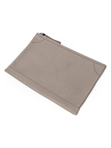Balenciaga 2nd Hand Leder-Clutch in Grau - (B)32 x (H)23 x (T)1 cm