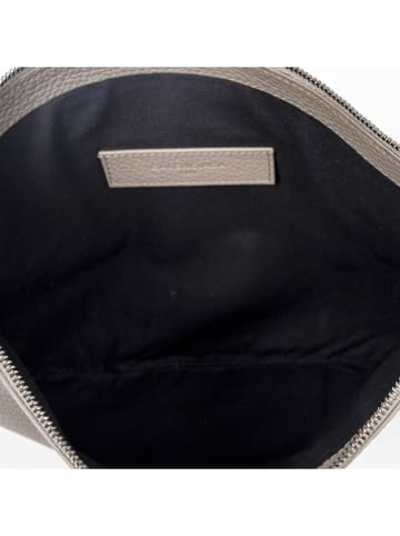 Balenciaga Skórzana kopertówka w kolorze szarym - 32 x 23 x 1 cm