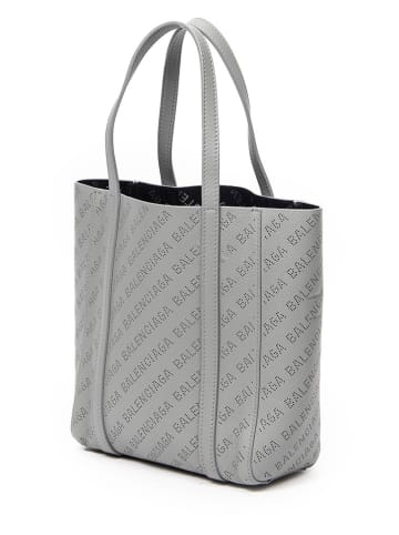 Balenciaga 2nd Hand Leder-Henkeltasche in Grau - (B)20 x (H)22 x (T)9 cm