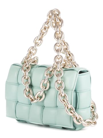 Bottega Veneta Skórzana torebka w kolorze błękitnym - 25 x 17 x 9 cm