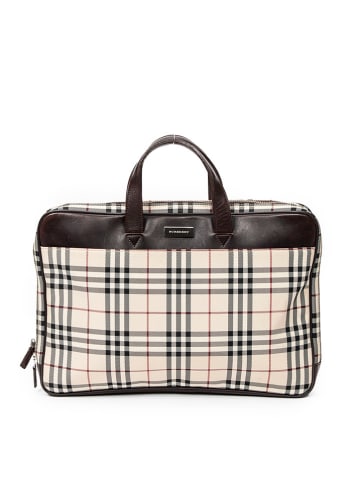 Burberry Torba w kolorze beżowo-brązowym na laptopa - 38 x 26 x 4 cm