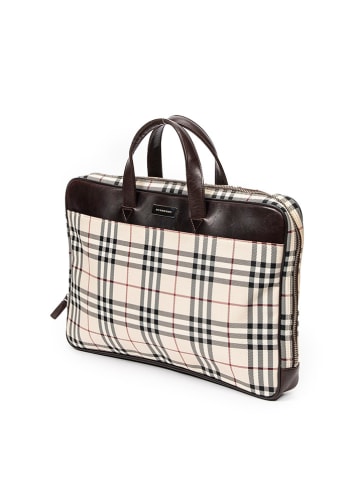 Burberry Laptoptasche in Beige/ Braun - (B)38 x (H)26 x (T)4 cm