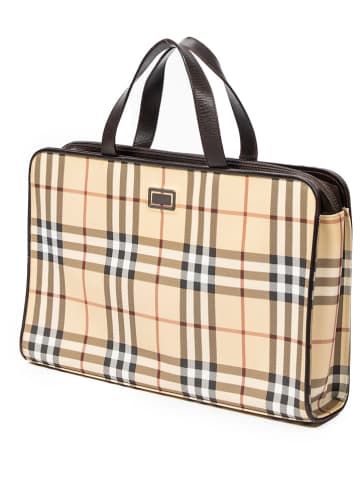 Burberry Aktówka w kolorze beżowym - 36 x 24 x 8 cm