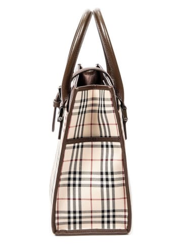 Burberry Henkeltasche in Creme/ Braun - (B)23 x (H)22 x (T)11 cm