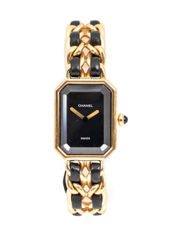 Chanel Quarzuhr in Gold/ Schwarz
