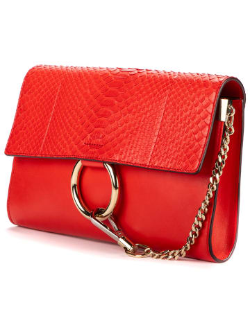 Chloé 2nd Hand Leder-Umhängetasche in Rot - (B)28 x (H)17 x (T)3 cm