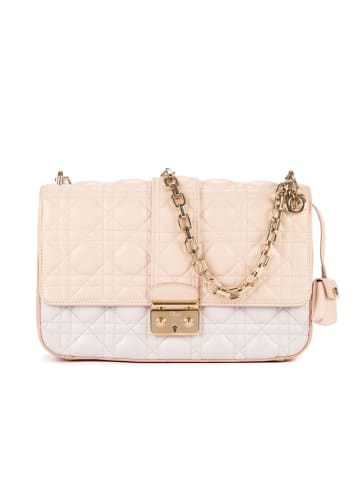 Christian Dior Skórzana torebka w kolorze beżowo-kremowym - 26 x 18 x 7 cm
