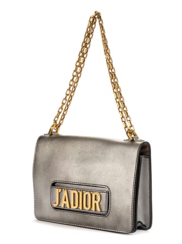 Dior Leder-Schultertasche in Silber - (B)25 x (H)16 x (T)7 cm