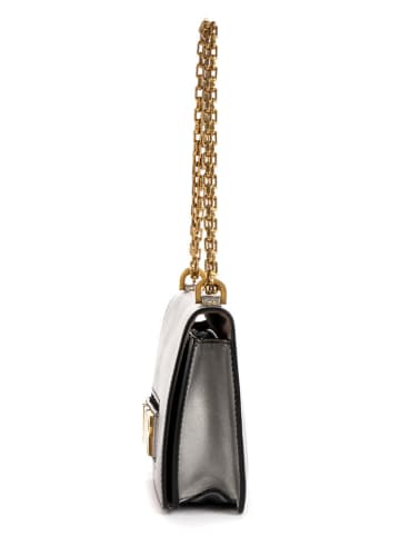 Dior Skórzana torebka w kolorze srebrnym - 25 x 16 x 7 cm