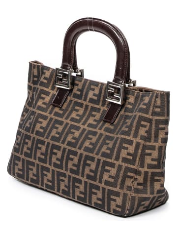 Fendi Torebka w kolorze brązowo-jasnobrązowym - 30 x 21 x 11 cm