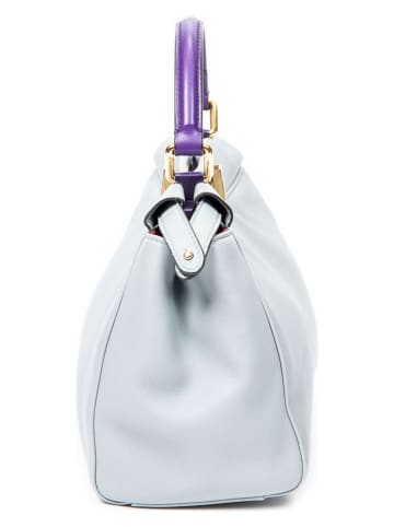 Fendi Skórzana torebka w kolorze błękitnym - 23 x 18 x 11 cm