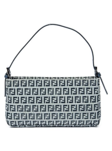 Fendi Schultertasche in Grau/ Dunkelblau - (B)25 x (H)13 x (T)3 cm