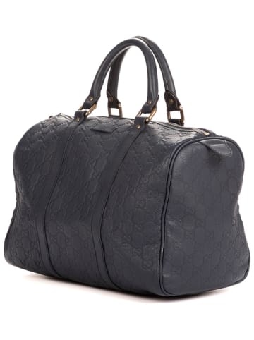 Gucci Skórzana torebka "Boston" w kolorze granatowym - 32 x 21 x 17 cm