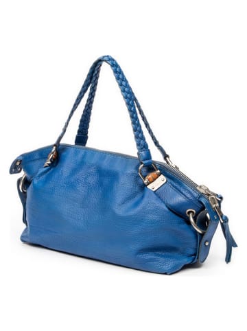 Gucci Skórzana torebka w kolorze niebieskim - 40 x 27 x 15 cm