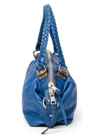 Gucci Skórzana torebka w kolorze niebieskim - 40 x 27 x 15 cm