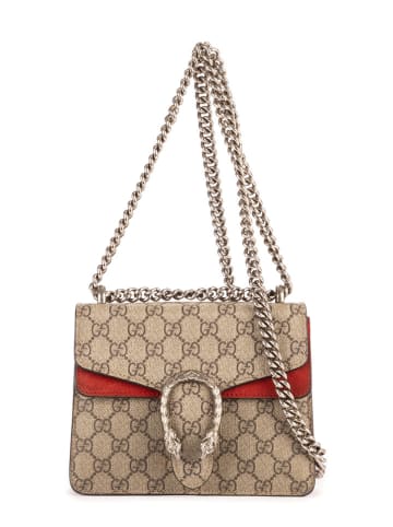 Gucci Torebka w kolorze beżowo-czerwonym - 20 x 17 x 6 cm