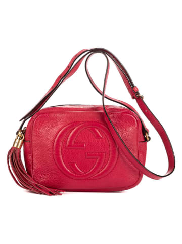 Gucci Skórzana torebka w kolorze różowym - 33 x 30 x 11 cm